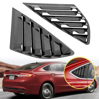 New Carbon Fiber Printing Side Window Louvers For Ford Fusion Mondeo 2013-2020 Foto 1 de 4
