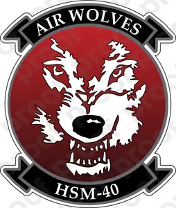 PEGATINA USN HSM 40 Air Wolves - Imagen 1 de 1