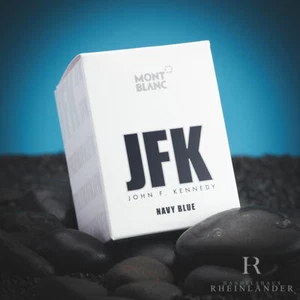 Botella de tinta Montblanc Great Characters JFK Tintenfass azul marino Kennedy ID 111409 - Imagen 1 de 4