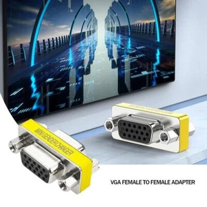 VGA Female to Female Adapter Coupler Gender Changer Converter ✨✨✨ H9G7 F9T8 - Photo 1/10