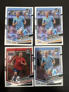ERLING HAALAND 2023-24 DONRUSS OPTIC 4 Card Lot🔥📈 - Foto 1 di 1