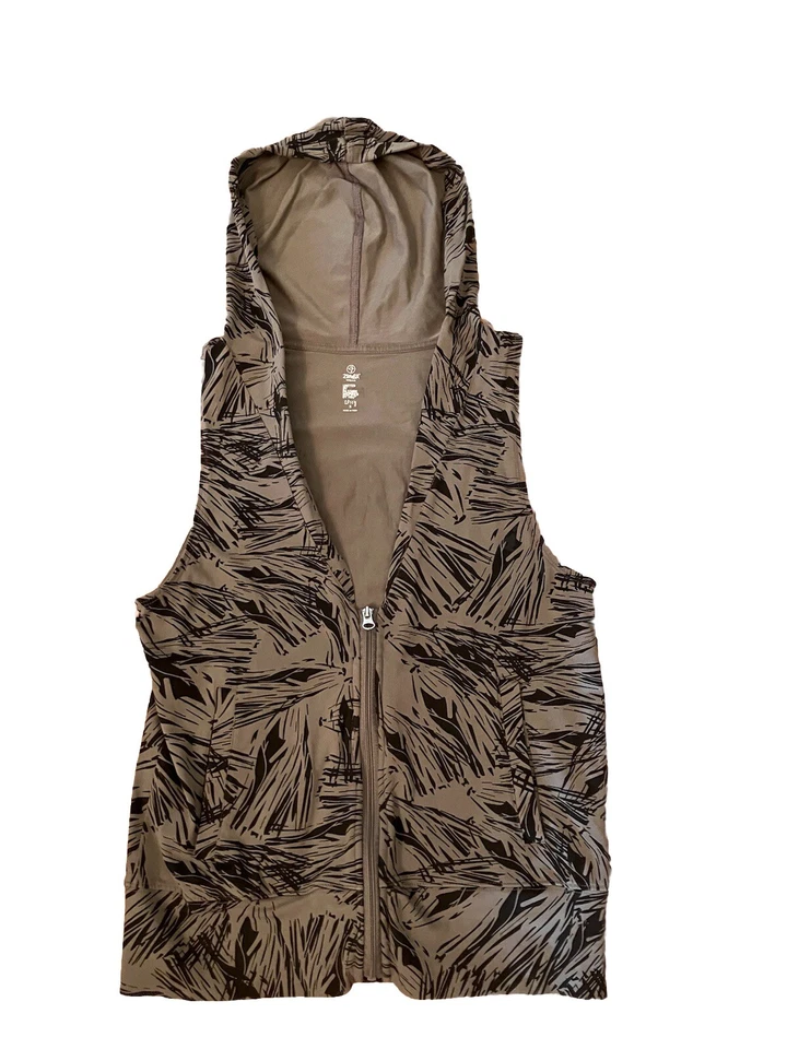 Chaleco Chaqueta Zumba Camuflaje Ligero Con Capucha Gris Talla Pequeños Bolsillos Foto 1 de 4