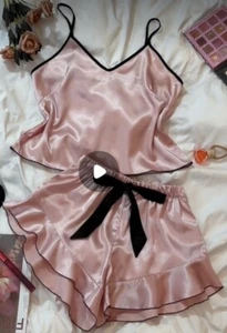 Pink PJ Romper 2 Piece Set 12-14 Women's (1 Set) USA Stock❤️🌲 - Picture 1 of 4