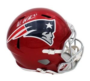 Wes Welker Signed New England Patriot Speed Full Size Flash NFL Helmet - Picture 1 of 2