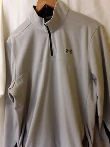 helly hansen Storm Under Armour Grey Mens Quarter Zip Top - Picture 1 of 9