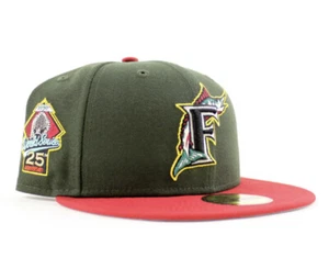 New Era 59fifty Florida Marlins Green Red 1997 25 Year Anniversary Patch WS - Picture 1 of 7