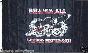 SPECIAL FORCES ARMY 3X5ft KILL EM ALL LET GOD SORT EM OUTquality FLAG usa seller - Picture 1 of 4