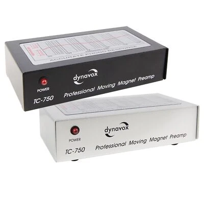 Dynavox Phono-Vorverstärker TC-750 MM-System Phonovorverstärker Schwarz/Silber - Bild 1 von 4