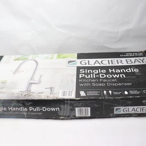 Glacier Bay 1-Handle Pull-Down Sprayer Kitchen Faucet Stainless Steel - Complete - Picture 1 of 4