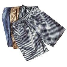 Men Satin Shorts Boxers Nightwear Sleepwear Underwear Bottom Faux Silk Pajama