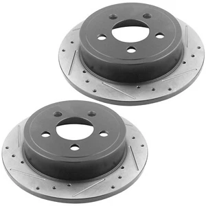 Rear Drilled Slotted Brake Rotor For Chrysler 200Sebring Compass Patriot Avenger - Imagen 1 de 3