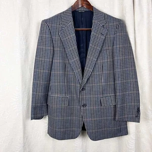 Aquascutum of London lambswool plaid tweed single breasted blazer suit jacket - Picture 1 of 7
