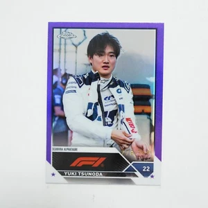 2023 Topps Chrome Formula 1 F1 YUKI TSUNODA #56 PURPLE REFRACTOR /399 - Picture 1 of 2