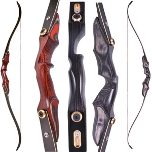 58" ILF Recurve Bow 20-50lbs Takedown Wooden Riser Limbs Archery Bow Hunting  - Picture 1 of 22