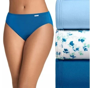 New Jockey Women's size 9 French Cut Underwear Supersoft Comfy 3 Pack Blue Ice - Picture 1 of 2