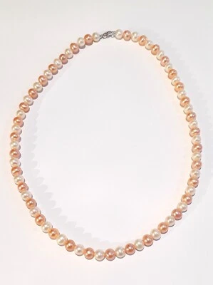 Collana Donna MIKIKO MC1444O4FCBR055 In Perle Bianche E Rosa - Immagine 1 di 2