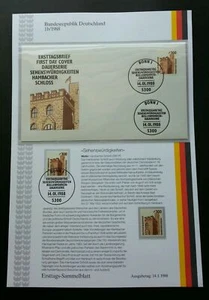 [SJ] Germany Hambach Castles 1988 Building (stamp + FDC) MNH - Picture 1 of 5