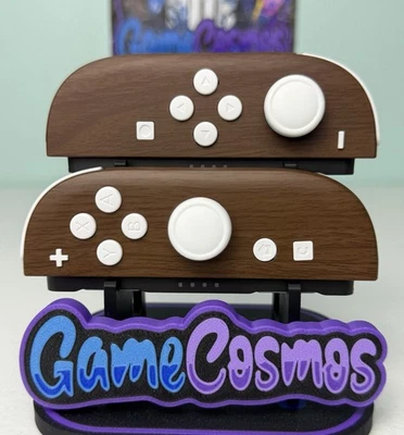 Woodgrain Style - White Accents - Custom Joycon 2 for the Nintendo Switch 2 - Image 1 of 4