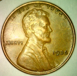 1935 P Lincoln Wheat Cent Album Filler B1 - Picture 1 of 2