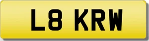 KRW LB LBK RW KW L8 Private CHERISHED Registration Number RARE 5 DIGIT KRW Plate - Picture 1 of 1