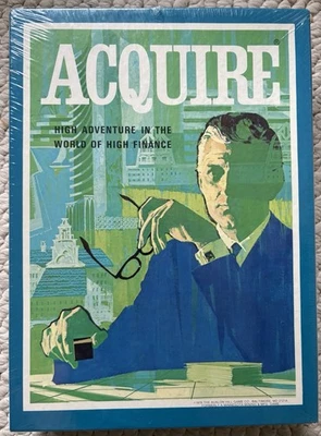 New Vintage Acquire Bookshelf Finance Board Game 1976 Edition GA-140 SEALED NOS - Image 1 of 4