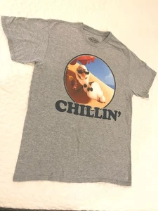 Disney Frozen Olaf Chillin' Grau T-Shirt Unisex M Kurzarm Schneemann Lounge - Bild 1 von 6