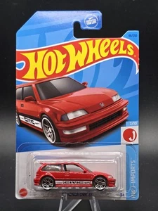 '90 Honda Civic EF 2023 Hot Wheels #96/250 * Red * NIP 1:64 Scale - Picture 1 of 2