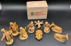VTG Presepio Nativity Set Made in Italy 1960's 9 Pieces (numbered) - Picture 1 of 21