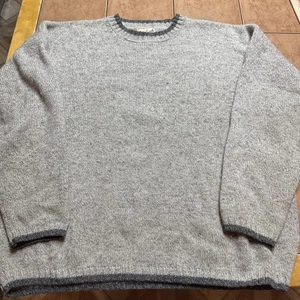 Suéter grueso de lana Woolrich para hombre talla XL mezcla de avena beige enmarcado a mano en la India - Imagen 1 de 8