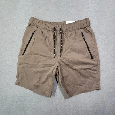 Pantalones Cortos Sonoma Para Hombre 30 Marrón Jogger 7" Flexwear Cordón Cremallera Bolsillos Nuevos con Etiquetas Foto 1 de 4