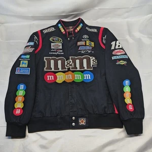 Kyle Busch M&M XL Jacket twill cotton embroidery men's NASCAR #18 Chocolate 2012 - Picture 1 of 13