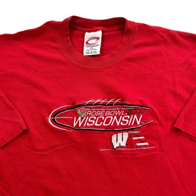 Camisa Gráfica Vintage Wisconsin Badgers Rose Bowl 2000 Talla 2XL Fútbol Universitario Foto 1 de 4
