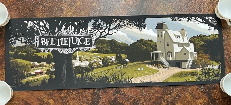 Cartaz de filme com estampa artística “Beetlejuice” por JC Richard edição limitada ASSINADO XX/150 - Imagem 1 de 4