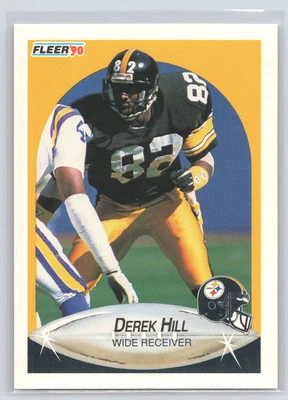 1990 Fleer #142 Derek Hill Rookie RC - Steelers - Image 1 of 2
