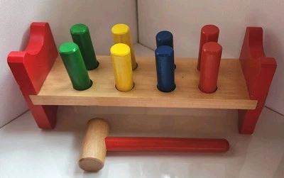 Melissa & Doug Pound-A-Peg Wooden Classics Toddler Toy (Complete) - Image 1 of 2