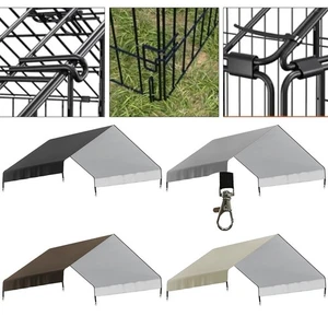 Metal Chicken Coop with Spacious Design Secure Lock and Protective Roof Cover - Picture 1 of 23