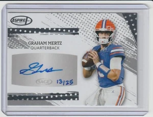 2025 SAGE Aspire Graham Mertz RC Auto Autograph Silver Texans Card #D /25 !!! - Picture 1 of 1