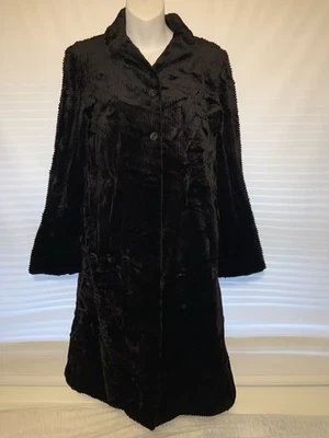 J. MENDEL BLACK FUR COAT JACKET SIZE 8 - Image 1 of 4