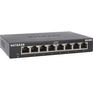 Net Gear Gigabit Ethernet Unmanaged Switch, Ethernet Splitter (GS308) 8 Port - Bild 1 von 6
