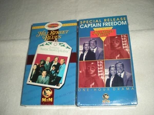 Hill Street Blues VHS Lot (2) Captain Freedom Plus Double Episode NOS Sealed - Picture 1 of 7