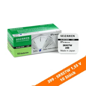 10 x SEIZAIKEN 399 SR927W Batterie Knopfzelle SR57 280-48 RW313 1,55V Seiko Uhr - Bild 1 von 2