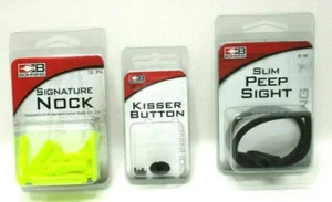 Mix Archery Lot Bohning Nocks Kisser Button Slim Peep Sight Bow Accessories - Picture 1 of 2