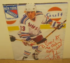 NHL New York Rangers TONY AMONTE Autograph on Program Cover!!!! - Picture 1 of 4
