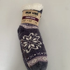 Women’s - MUK LUKS - Cabin Socks - 2 Pairs -     L/XL - Picture 1 of 4