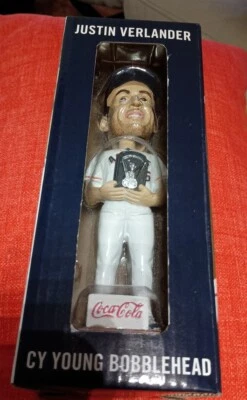 Justin Verlander Houston Astros 2019 AL Cy Young Award Bobblehead  (NIB) New - Image 1 of 3