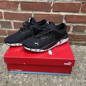 New Puma Womens US 8.5 WOMEN Pacer Future Marble Shoes Black/Pink 386820-03 - Picture 1 of 17