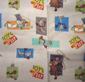 toy story buzz woody fun fabric 10 by 10 inch - Picture 1 of 2