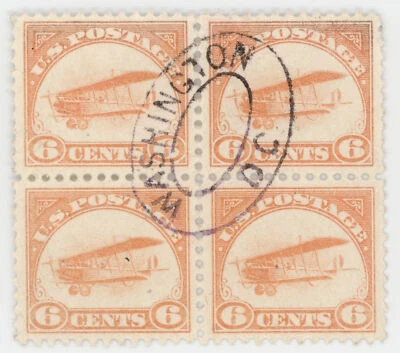 US Scott #C1 Block of 4 | Used | VF/XF Very Extra Fine - Image 1 of 2