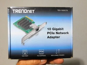New TRENDnet 10 Gigabit PCIe Network Adapter TEG 10GECTX 10Gbps, 5Gbps, 2.5Gbps - Picture 1 of 5