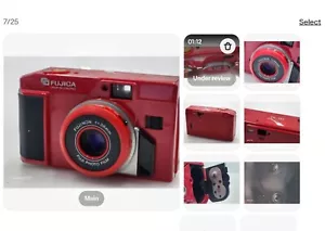 Fuji Fujica Drop In Loading DL-20 Red Point & Shoot Film Camera 31955 - Picture 1 of 7